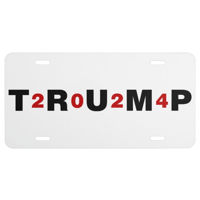Trump 2024 Red License Plate (Front)