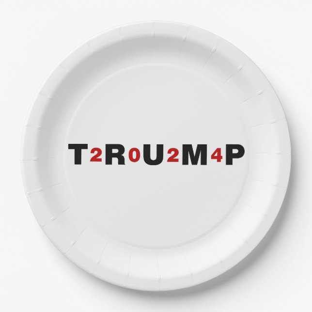 Trump 2024 Red Paper Plates (Front)