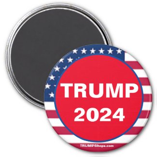 TRUMP 2024 Red Patriotic magnet