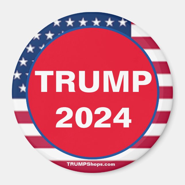 TRUMP 2024 Red Patriotic magnet (Front)