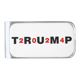 Trump 2024 Red Silver Finish Money Clip