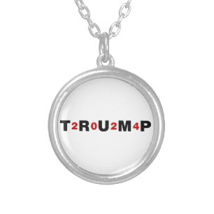 Trump 2024 Red Silver Plated Necklace