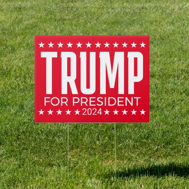 Trump 2024 - red simple modern sign (Insitu)
