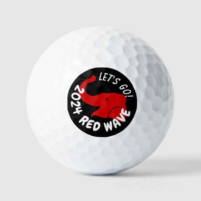 TRUMP 2024 RED WAVE LET'S GO GOLF BALLS (Front)