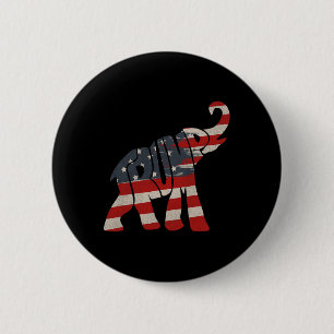 Trump 2024 Republican Elephant Trump Supporter Button