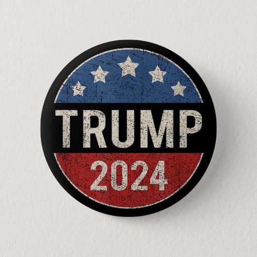 Trump 2024 Retro Campaign Re Elect President Trump Button