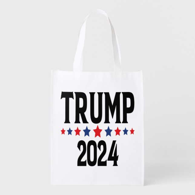 Trump 2024 Reusable Grocery Bags (Front)