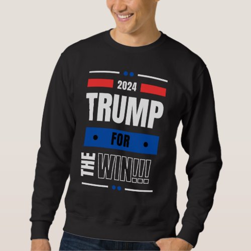 Trump 2024 Run Mens blue Sweatshirt