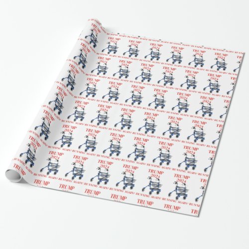 Trump 2024 Running Again Wrapping Paper