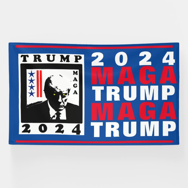 TRUMP 2024 RWB BANNER (Horizontal)