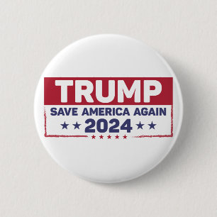 Trump 2024 Save America Again Button