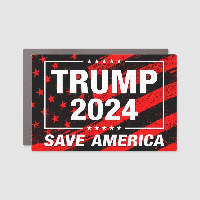 Trump 2024 save America anti Biden  Car Magnet (Front)