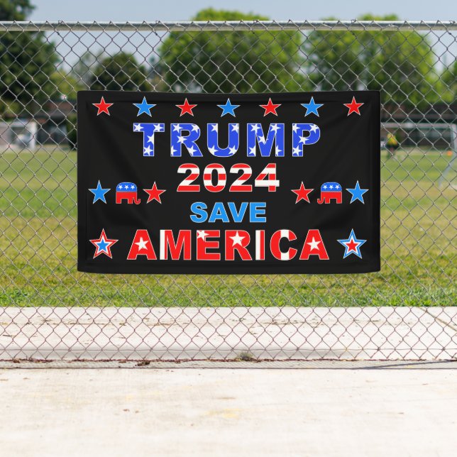 TRUMP 2024 SAVE AMERICA BANNER (Insitu)