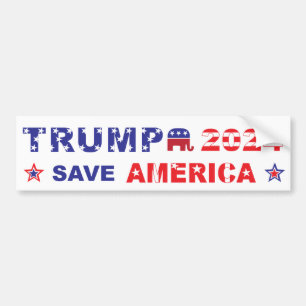 TRUMP 2024 SAVE AMERICA BUMPER STICKER
