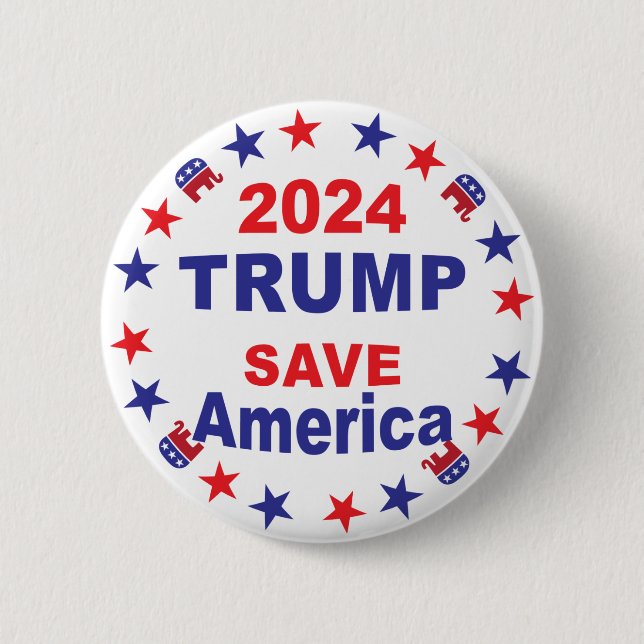 TRUMP 2024 SAVE AMERICA BUTTON (Front)
