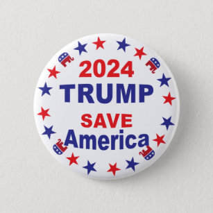 TRUMP 2024 SAVE AMERICA BUTTON