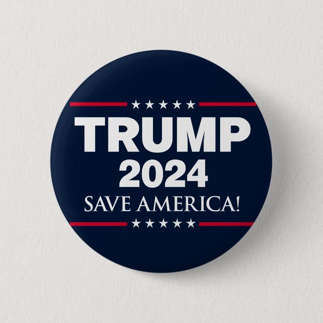 Trump 2024 Save America Button (Front)