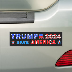 TRUMP 2024 SAVE AMERICA CAR MAGNET