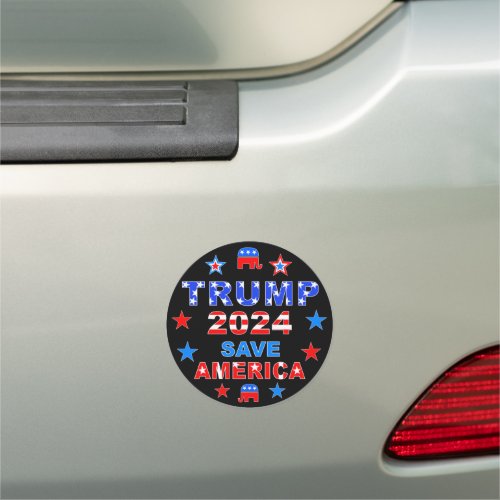 TRUMP 2024 SAVE AMERICA CAR MAGNET