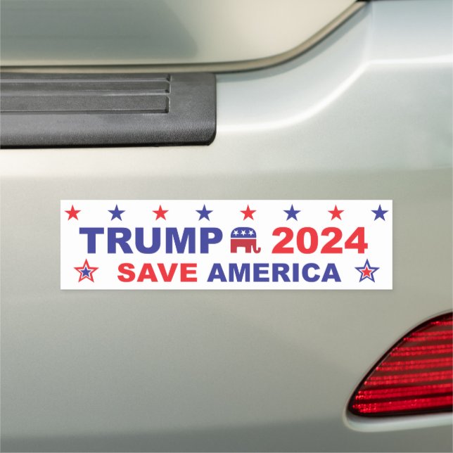 TRUMP 2024 SAVE AMERICA CAR MAGNET (In Situ)