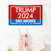 Trump 2024 Save America Flag Banner (Insitu)
