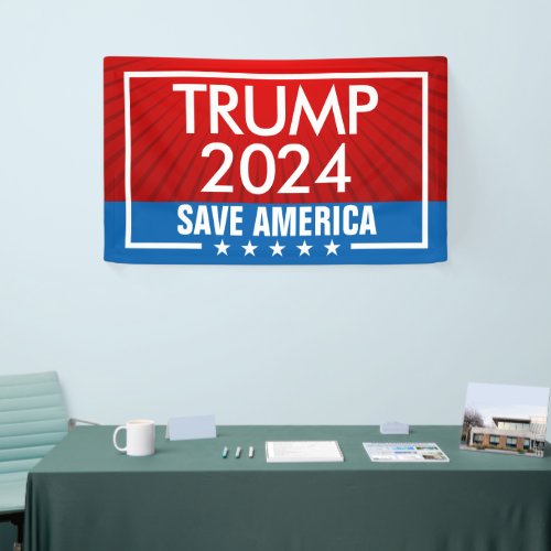 Trump 2024 Save America Flag Banner