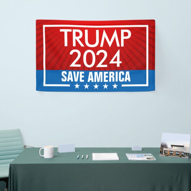 Trump 2024 Save America Flag Banner (Tradeshow)