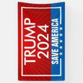 Trump 2024 Save America Flag Banner (Vertical)