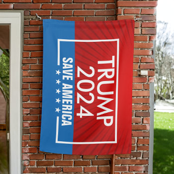 Trump 2024 Save America Graphic House Flag by ConservativeGifts at Zazzle
