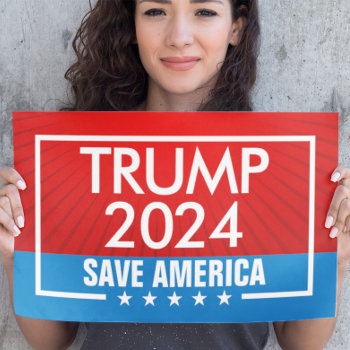 Trump 2024 Save America Graphic Poster by ConservativeGifts at Zazzle