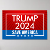 Trump 2024 Save America Graphic Poster (Front)