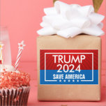 Trump 2024 Save America Graphic Rectangular Sticker