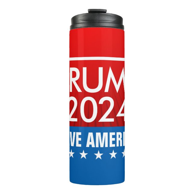 Trump 2024 Save America Graphic Thermal Tumbler (Front)