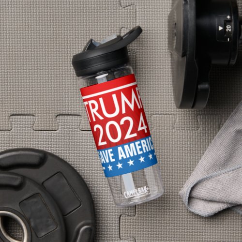 Trump 2024 Save America Graphic Water Bottle