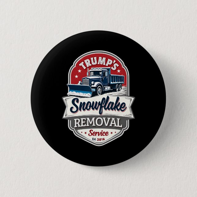 Trump 2024 Snowflake Removal Service - Political S Button (Front)