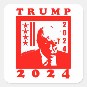 TRUMP 2024 SQUARE STICKER