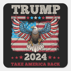 Trump 2024 square sticker