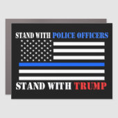Trump 2024 Stand with Police Officers Car Magnet (Front)