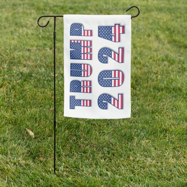 Trump 2024 Stars and Stripes Garden Flag (In SItu)