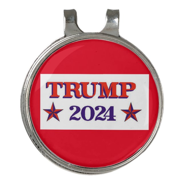 Trump 2024 Stars Golf Hat Clip (Front)