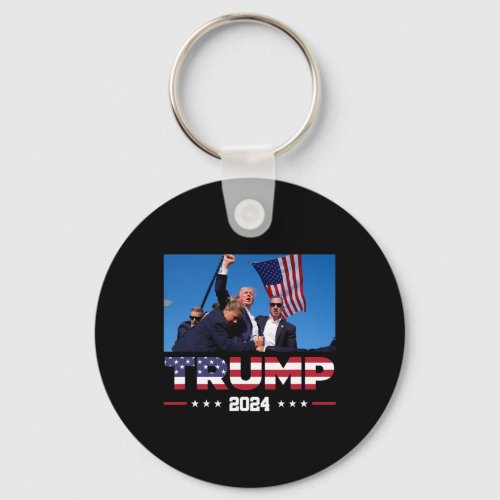 Trump 2024 Survived Shot At Election Rally  Keychain