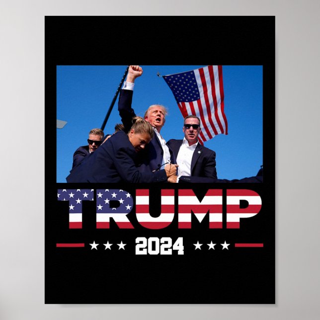 Trump 2024 Survived Shot At Election Rally  Poster (Front)