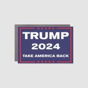 Trump 2024 Take America Back Again Bumper Car Magnet