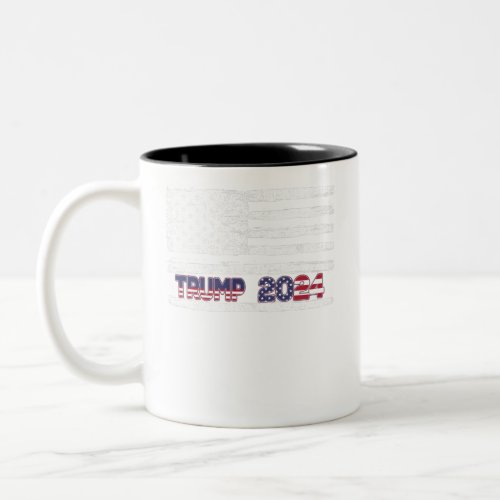Trump 2024 take america back again Two_Tone coffee mug