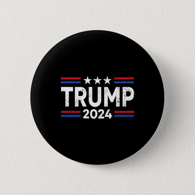 Trump 2024 Take America Back American Flag (2 Side Button (Front)