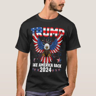 Trump 2024 Take America Back American Flag Trump 2 T-Shirt