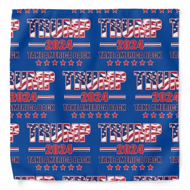 Trump 2024 Take America Back Bandana (Front)