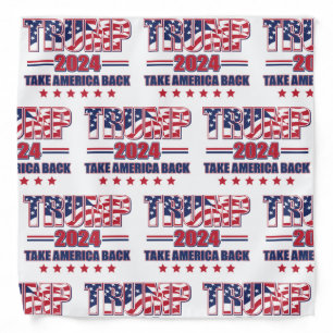 Trump 2024 Take America Back Bandana