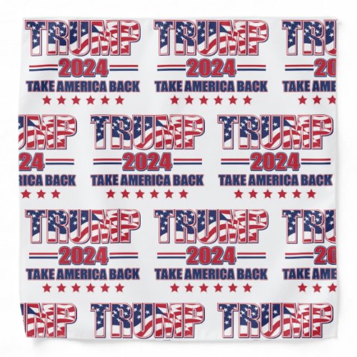 Trump 2024 Take America Back Bandana