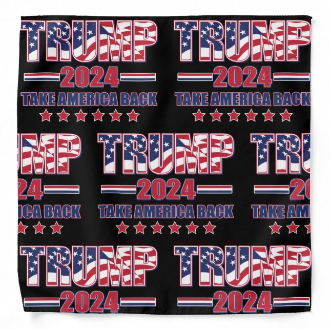 Trump 2024 Take America Back Bandana (Front)